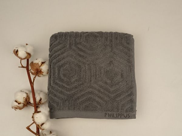 Рушник Philippus Cross Cotton 50х90 Cora Антрацит (A453)