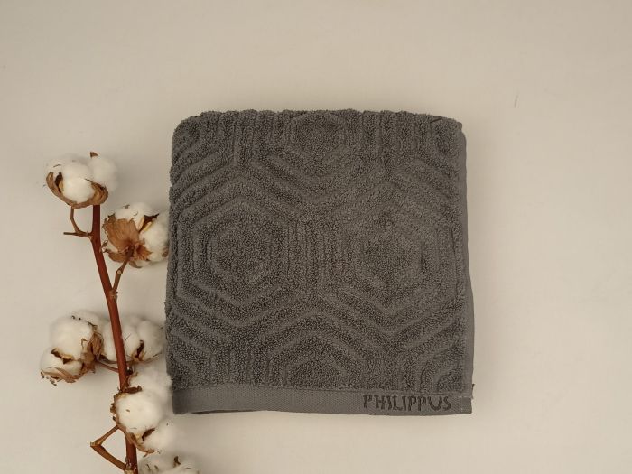 Рушник Philippus Cross Cotton 50х90 Cora Антрацит (A453)