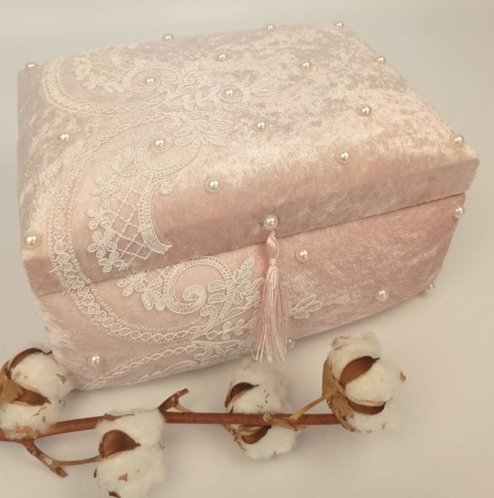 Набір рушників в шкатулці Minteks Blossom Lilac