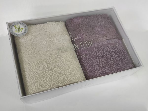 Рушники Maison D'or 2шт Roesia Estee Ecru Lilac