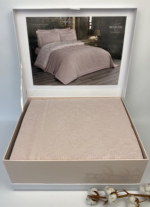 Набір Покривало + постіль Maison D'or Pinella 260x260 Pudra
