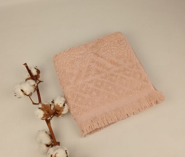 Рушник Philippus Delux Cotton 50х90 Puket Пудровий (Е949)