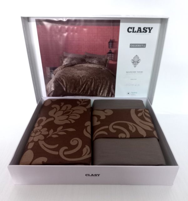 Постільна білизна CLASY ранфорс 200x220 см CALLIGRA V4 KAHVE