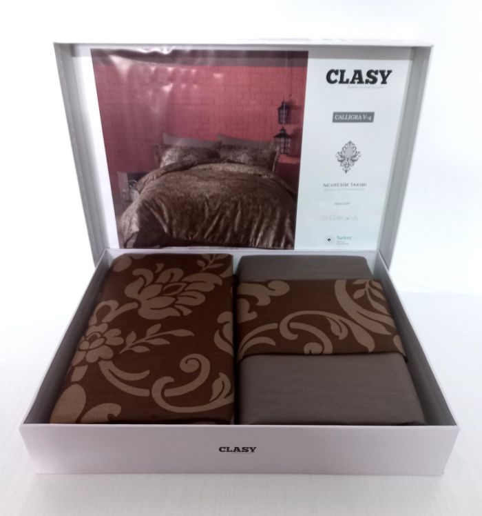 Постільна білизна CLASY ранфорс 200x220 см CALLIGRA V4 KAHVE