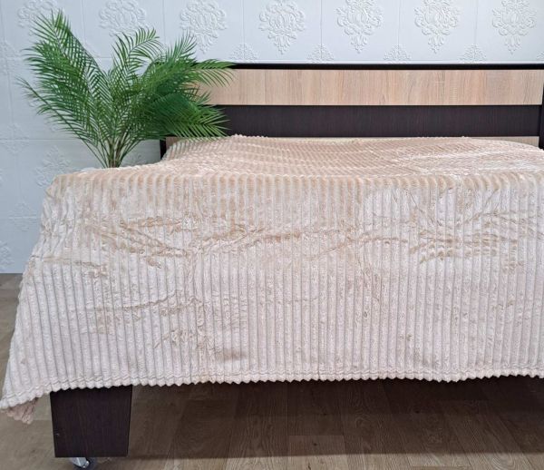 Покривало велюр євро 200х230 Beige (1100)