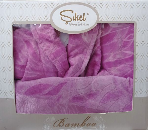 Халат-набір Sikel Bamboo Pink жіночий