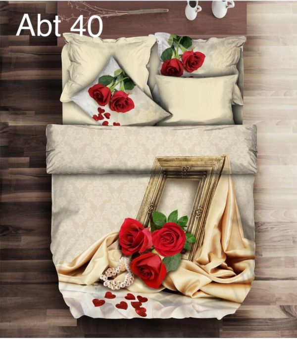Постільна білизна Altinbasak 3D сатин 200x220 Abt 40