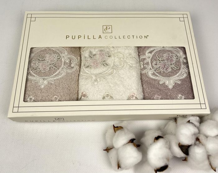 Набір рушників Pupilla 3шт 30x50 Flowers Model 3