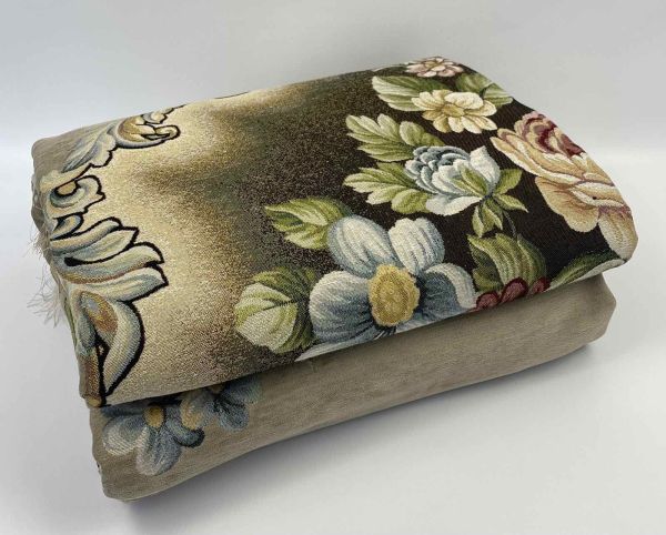 Набір покривало на диван велюровий Sagol St - 125 V-2 Vizon