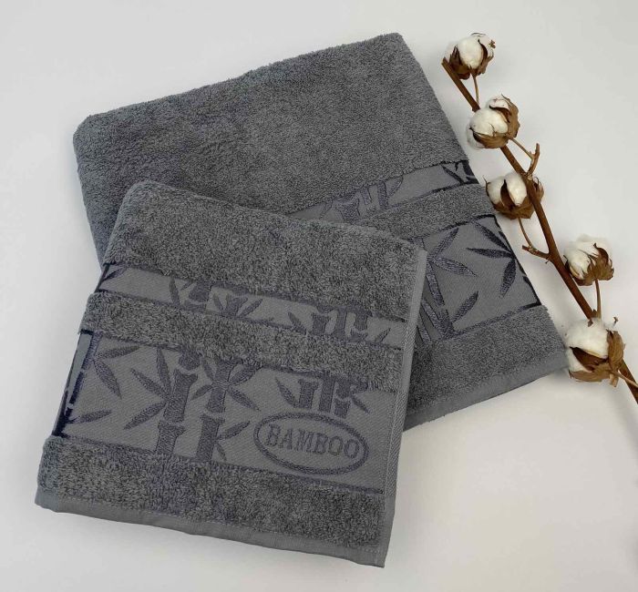 Набір рушників 2 шт Bamboo-1 Anthracite