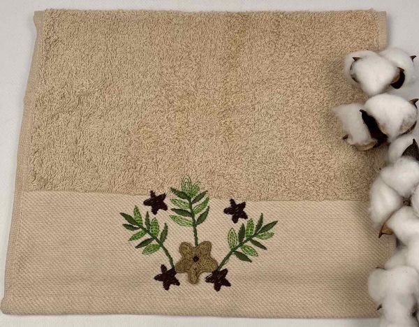 Махровий рушник Ma Me 30х50 Flowers 1 Beige