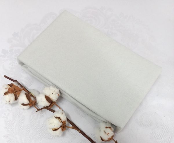 Простирадло 90х200 махрове на резинці "Home line"  Light Grey 130г/м2