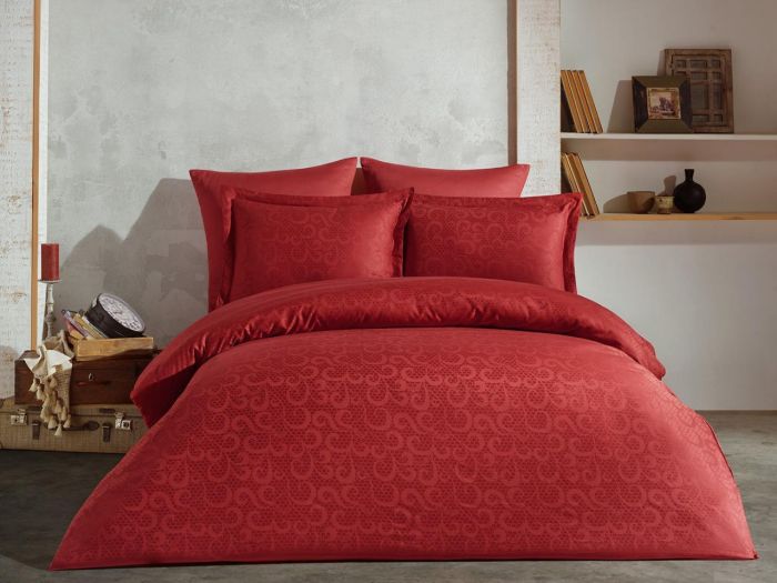 Постільна білизна Saheser Jacquard Vip Satin 200X220 Honey Burgonya