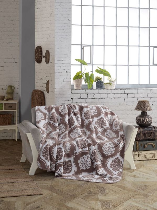 Плед Belizza 200х220 Damask Kahve