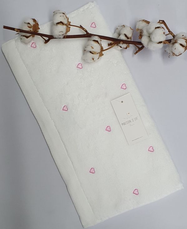 Рушник Maison D'or Love 50x100 White/Pink