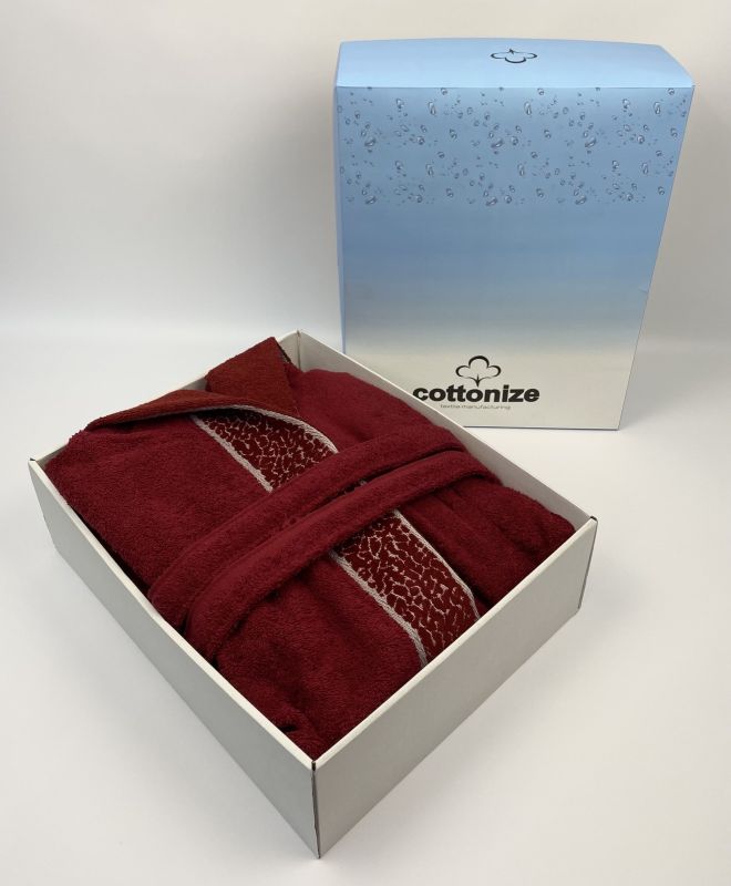 Халат Cottonize cod703 Bordo ХXL в коробці