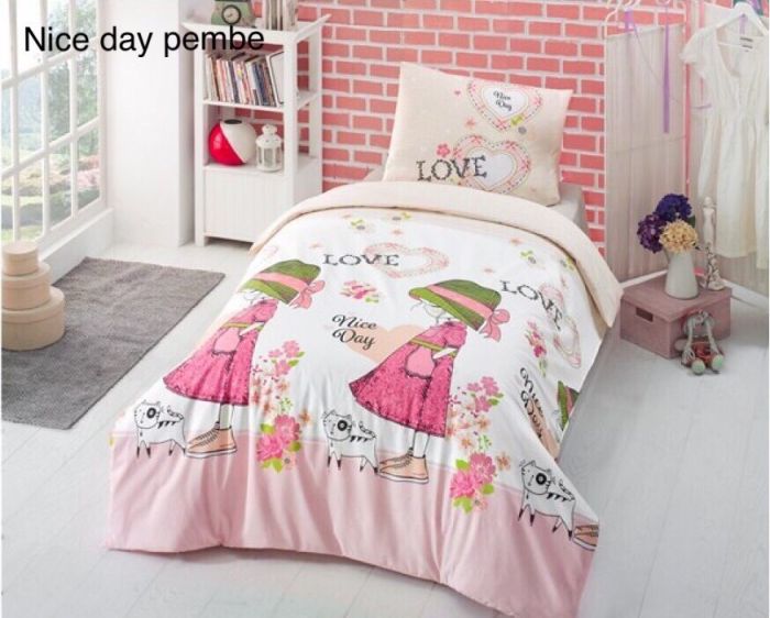 Постільна білизна Altinbasak ранфорс 160x220 Nice day pembe