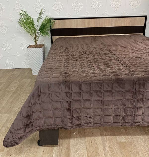 Покривало велюрове Model-15 (1248) 220х240 Chocolate