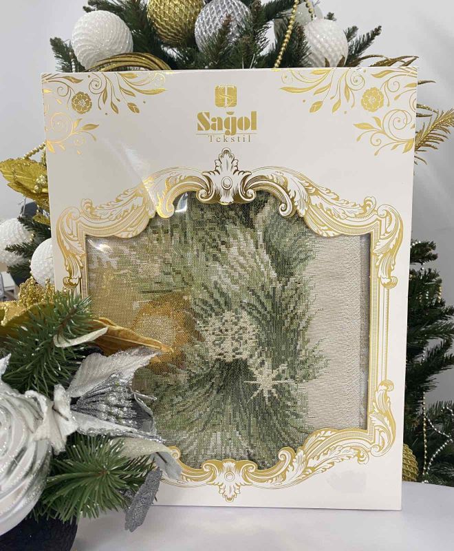 Скатертина Sagol новорічна 160Q ST-136 V3 в коробці