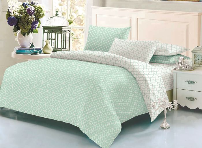Комплект постільної білизни "ТЕП" двоспальний 337 Homely Mint, 70x70