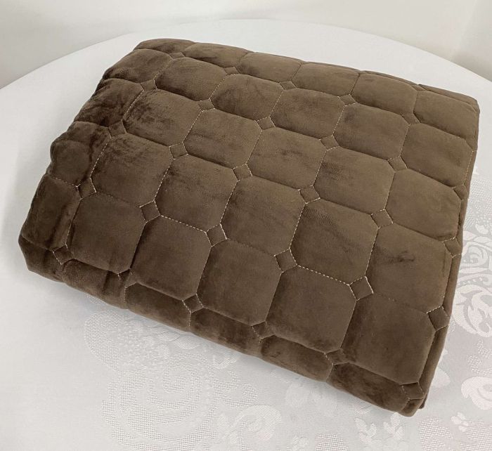 Покривало велюрове Model-9 160x230 Chocolate