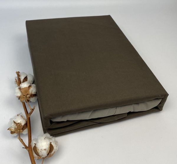 Постільна білизна Colorful Home сатин 180х220 Solid Color Brown