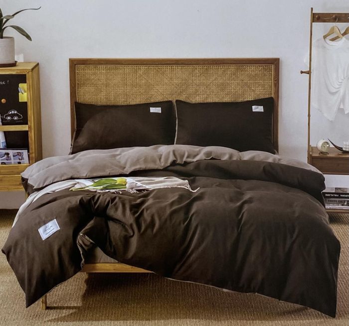 Постільна білизна Colorful Home сатин 180х220 Solid Color Brown