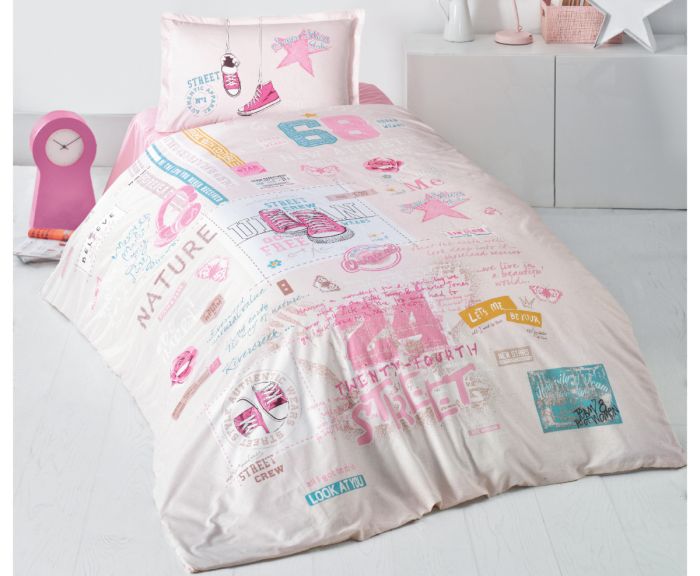 Постільна білизна CLASY ранфорс 160x220 см SUPER STAR V1 PEMBE