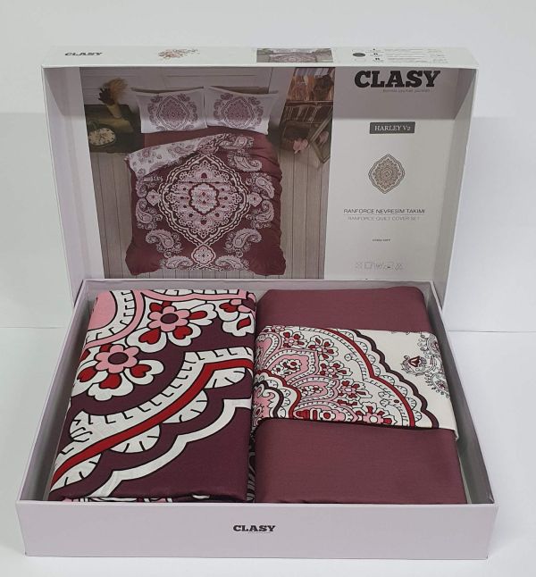 Постільна білизна CLASY ранфорс 200x220 см HARLEY V2 GULKURUSU