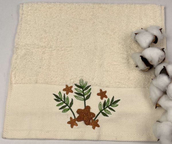 Махровий рушник Ma Me 30х50 Flowers 1 Milk