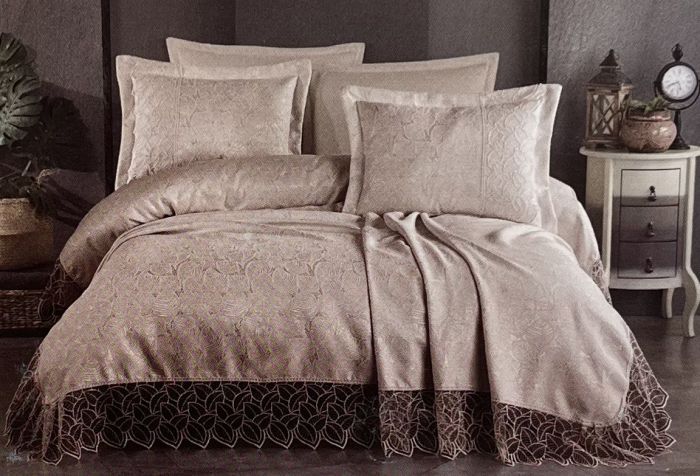 Покривало Moda Box 240х260 з наволочками Miray Tas