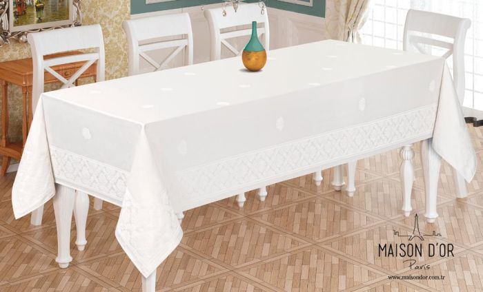 Скатертина Maison D'or 160х270 Rachel White