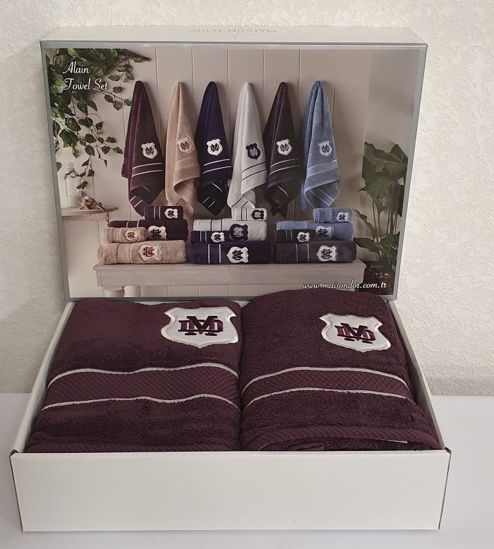 Рушники Maison D'or 3шт Alain Purple