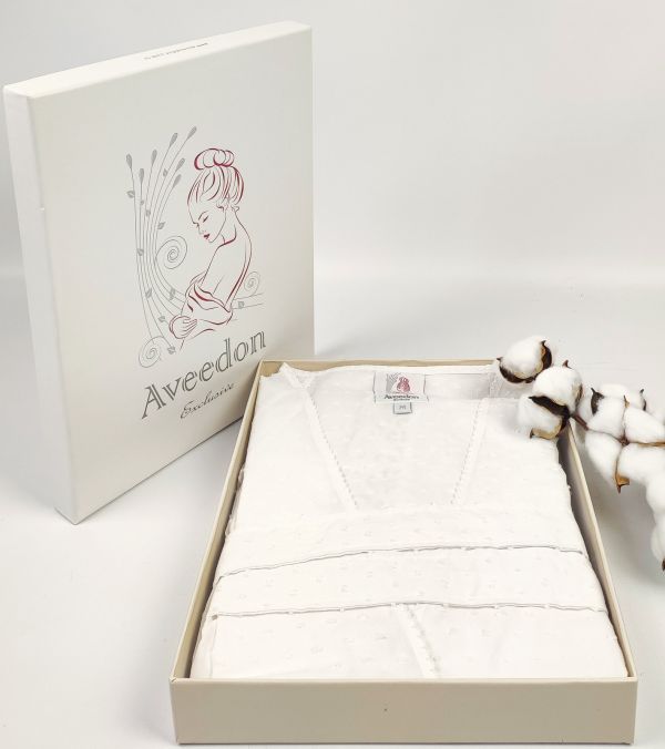 Халат-набір жіночий Maison D'or Aveedon Long White M