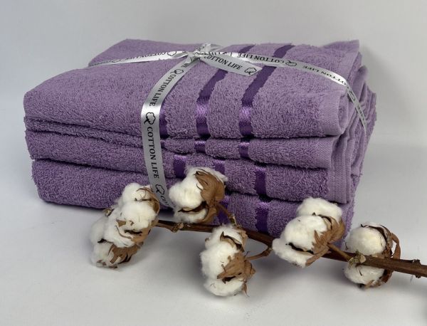 Набір рушників 4шт Cotton Life Фіолетовий