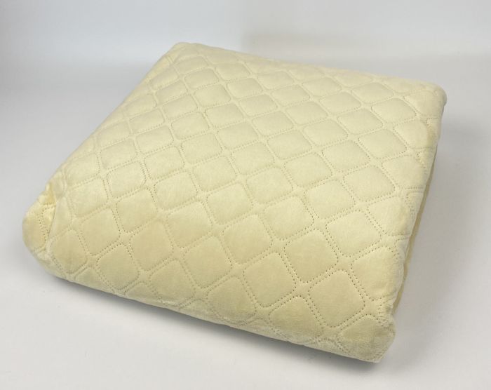 Покривало ТЕП "ВЕЛЮР" 240х260 см Beige Ромб круглий