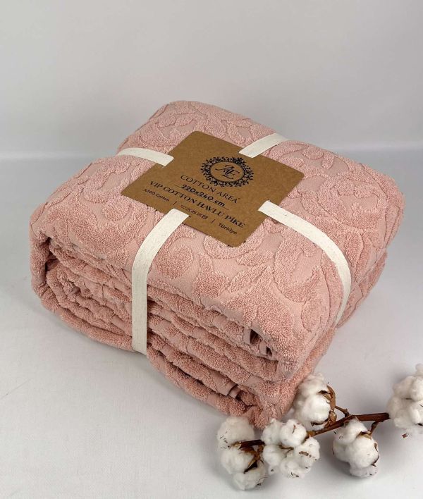 Простирадло махрове АЕ Jakard 220x240 Dirty Pink