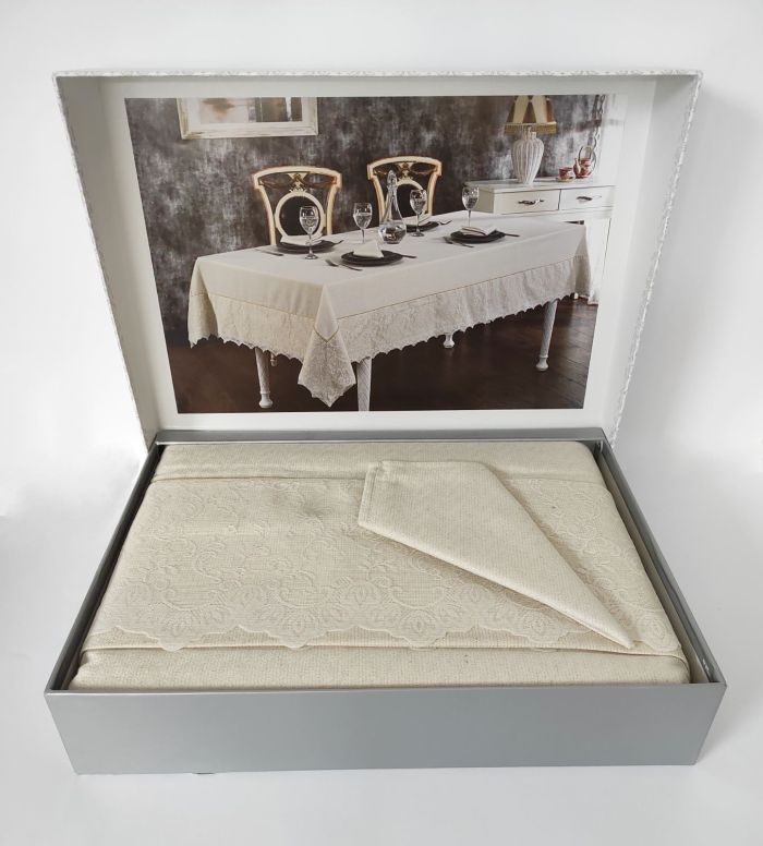 Скатертина Set Maison D'or 160х320+12psc Tiana T.Cloth Gold
