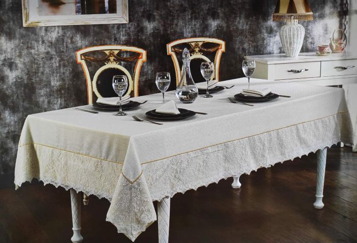 Скатертина Set Maison D'or 160х320+12psc Tiana T.Cloth Gold