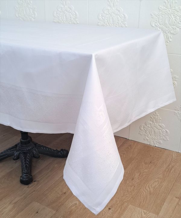 Скатертина Masali тефлон 160x350 Model 507 White