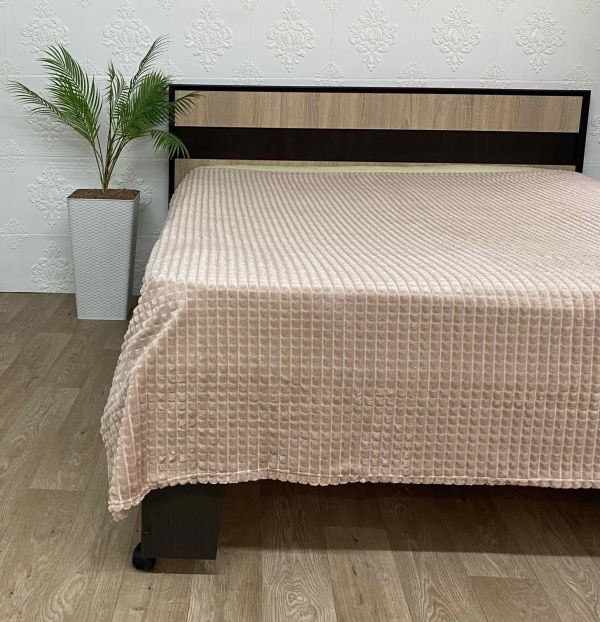 Покривало велюр євро 200х230 Beige (611)