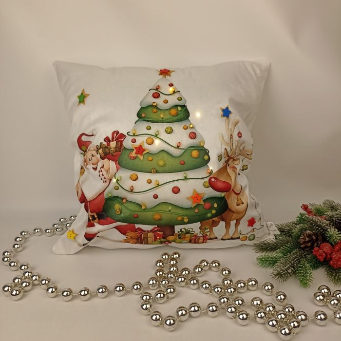 Наволочка велюр з підсвіткою 45x45 Cream