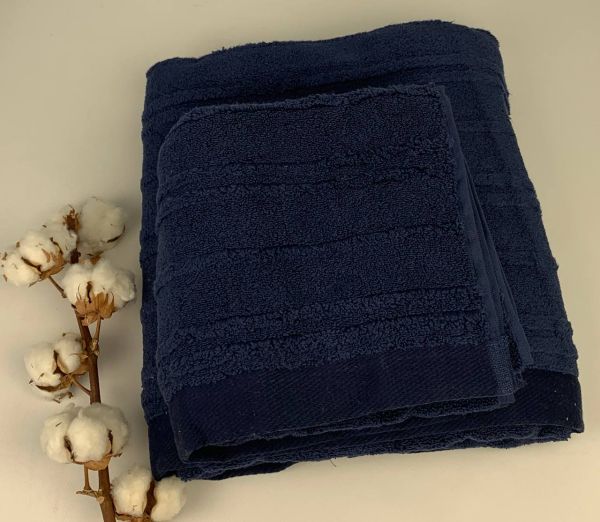 Набір рушників Pupilla 2шт Microcotton Cevher Dark Blue