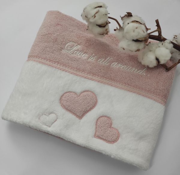 Рушник Maison D'or Monique Hearts 85x150 Rose Color