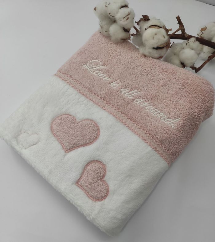 Рушник Maison D'or Monique Hearts 50x100 Rose Color
