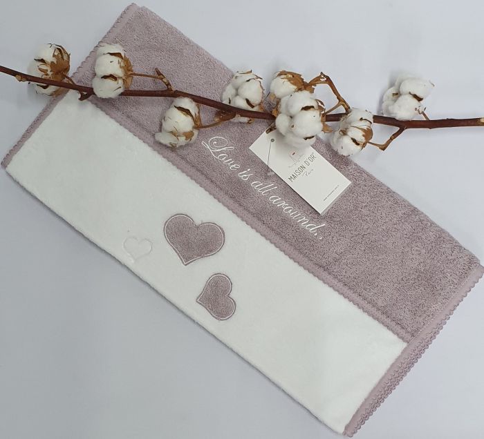 Рушник Maison D'or Monique Hearts 50x100 Dark Lilac