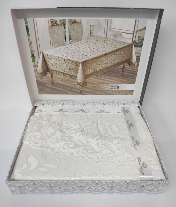 Скатертина Maison Royale 160x220 ovale Eda Cream
