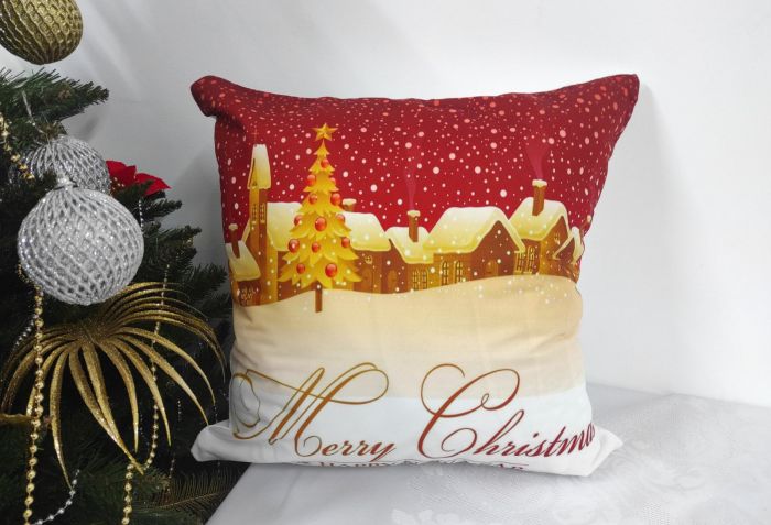 Наволочка велюр 45*45 Merry Christmas 1