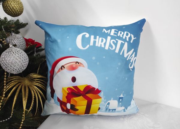 Наволочка велюр 45*45 Merry Christmas 2