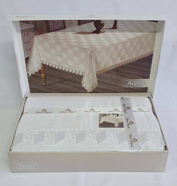 Скатертина Maison Royale 160x220 Avzem White